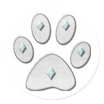 Cat Paw Print Round Stickers
