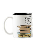 Cat Philosophy (Right hand) Two-Tone Mug