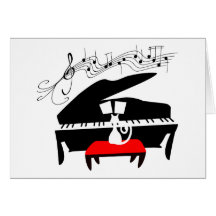 Cat & Piano Cards