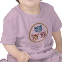 Cat Piggy and Cow baby t-shirt