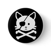 Cat Pirate Button