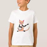 cat playing banjo t shirt