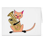 Cat Playing the Euphonium Cards