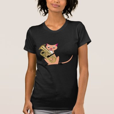 Cat Playing the Euphonium Tshirt