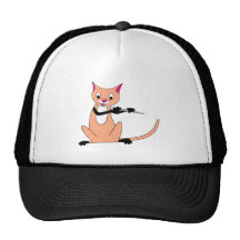 Cat Playing the Flute Hats