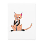 Cat Playing the Oboe Postcard