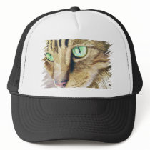 Cat Portrait hats by wildlifeart Cat Portrait hats
