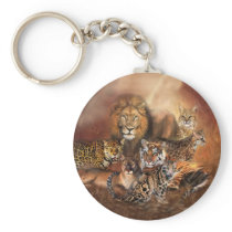 Cat Power Art Keychain
