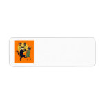 Cat & Pumpkin Masquerade Return Address Label