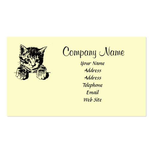 Cat PURRfection Business Card (back side)