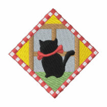 Cat Quilt Square embroidered shirts