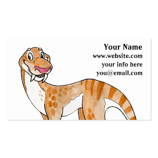 Cat Rides a Dinosaur Business Card (back side)
