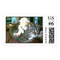 Cat Riding postage by JWolfeSC Cat Riding postage