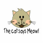 Cat Says Meow Cut Out