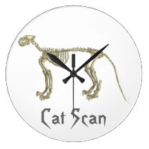Cat Scan Skeleton Wall Clock