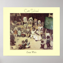 Cat School by Louis Wain Poster Print