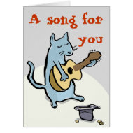 cat serenade - customizable card
