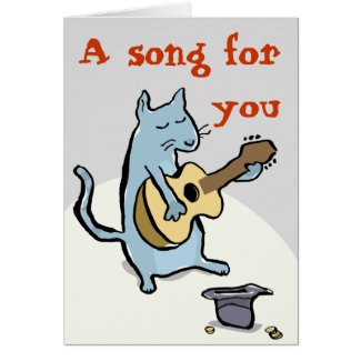 cat serenade - customizable card