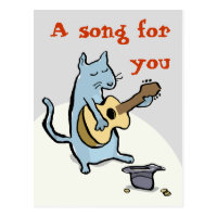 cat serenade - customizable post cards