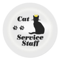 Cat Service Staff Round Sticker