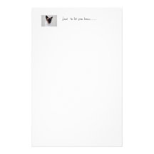 Cat Siamese Portrait Customized Stationery