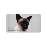 Cat Siamese Portrait Personalized Address Labels