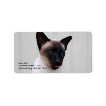 Cat Siamese Portrait Personalized Address Labels