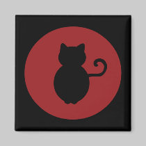 Cat Signal Silhouette magnets