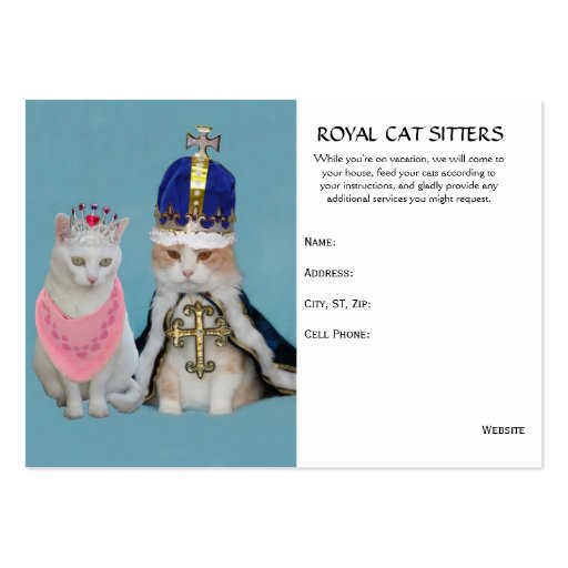 Cat Sitter Business Card (front side)