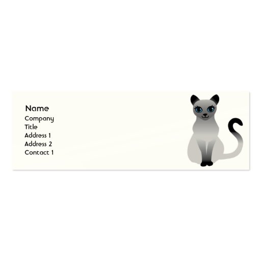 Cat - Skinny Business Card (front side)