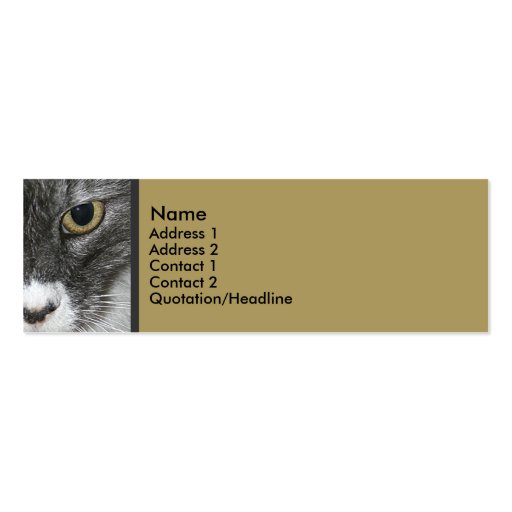 Cat Skinny Profile Card Business Card