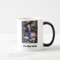 cat - smokey and glasses, The Cat Lady mugs