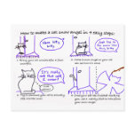Cat Snow Angel Postcard