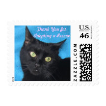 Cat Stamp - Thank you for adopting a rescue