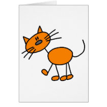 Cat Stick Figure Card by stick_figures Cat Stick Figure Card