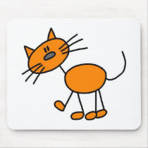 Cat Stick Figure Mousepad by stick_figures Cat Stick Figure Mousepad