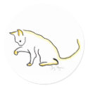 Cat Sticker by ginyhogan Cat Sticker