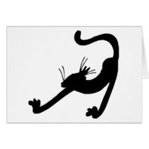 Cat Stretch Silhouette cards