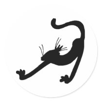 Cat Stretch Silhouette stickers