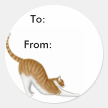 Cat Stretching Gift Sticker