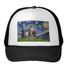 CAT (Tabby2) - Starry Night Mesh Hats