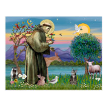 Cat (Tabby 2) - Saint Francis Post Cards