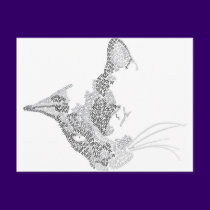 Cat Text  Portrait Mug postcards