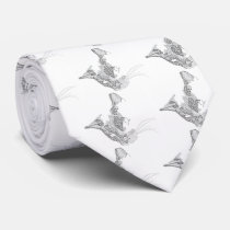 Cat Text  Portrait Mug Neck Ties
