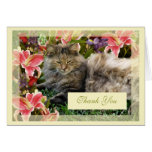 "Cat" Thank You Card Blank