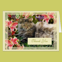 "Cat" Thank You Card Blank cards