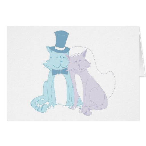 Cat Theme Wedding Greeting Cards