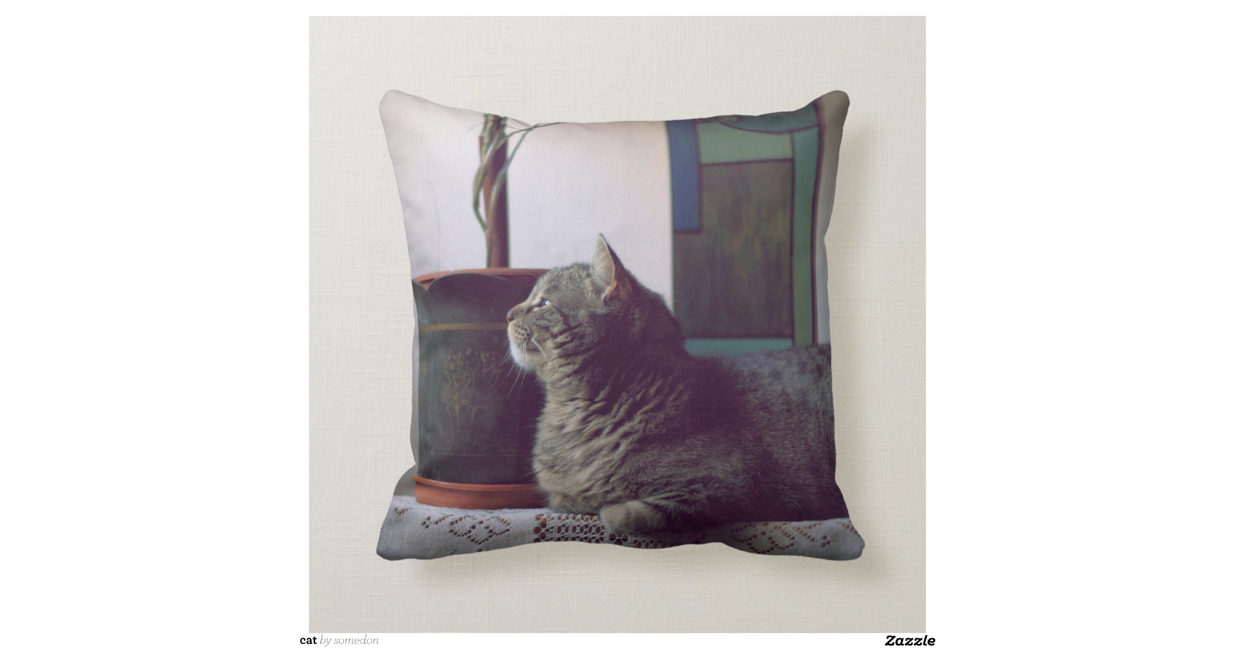 cat throw pillows Zazzle