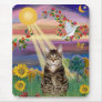 Cat (Tiger) - Autumn Sun Mouse Pad