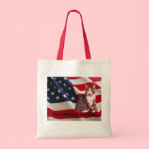 Cat Tote Bag God Bless America by purrfection Cat Tote Bag God Bless America